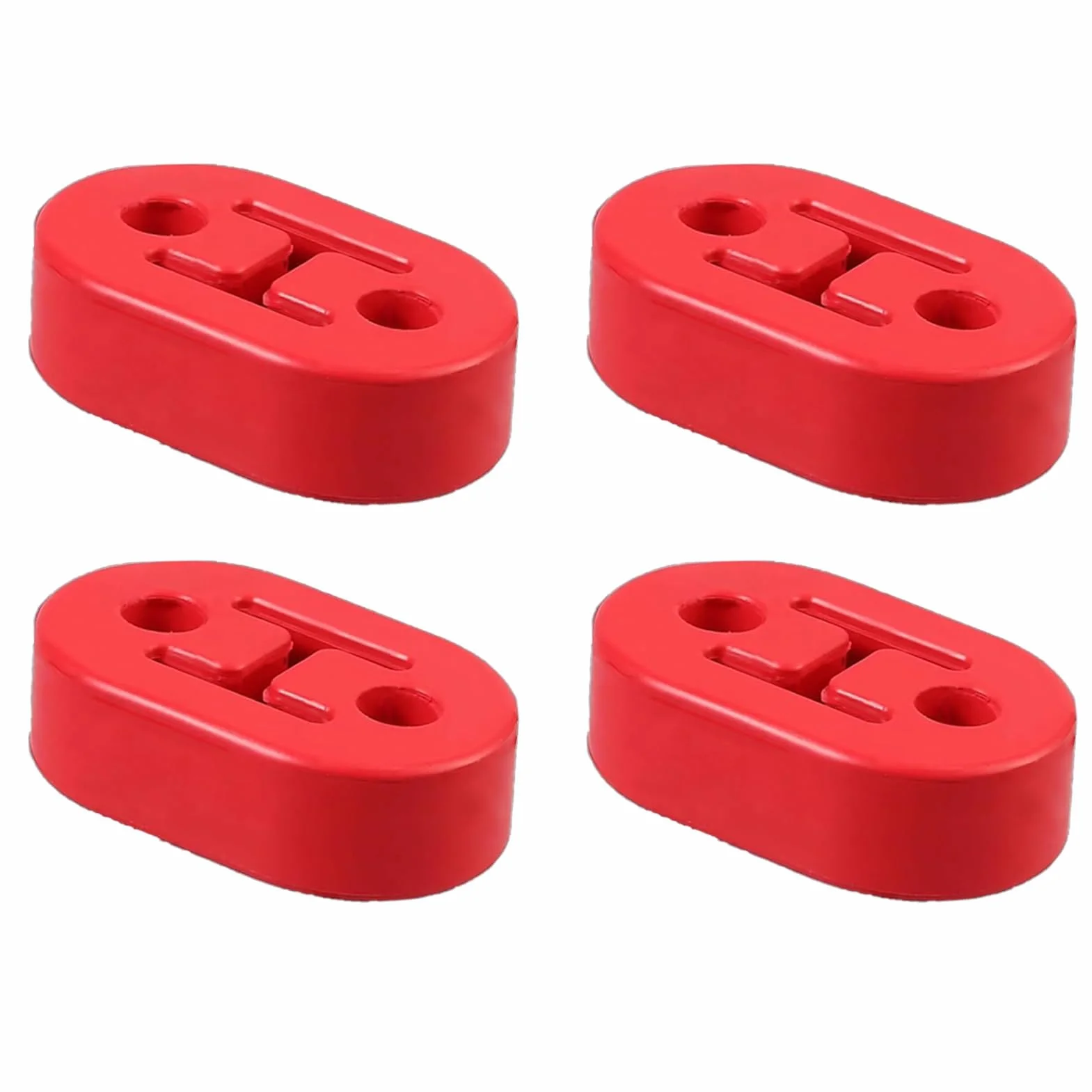 4 Pièces Cintre Support D'échappement de Voiture 2 Trous, Supports Universels en Caoutchouc 12 mm