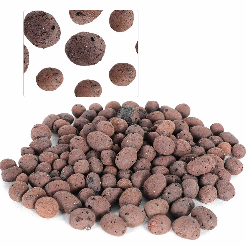 Yosoo Hydroponic Clay Pebbles Growing Media Galets d'argile anionique pour système hydroponique Jardin d'herbes d'intérieur pour laitue, Menthe, Persil