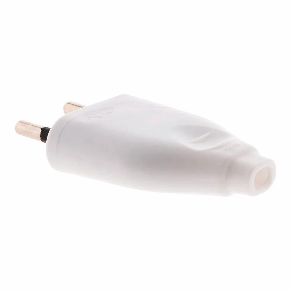 Zenitech Fiche mâle 2P 6A blanc