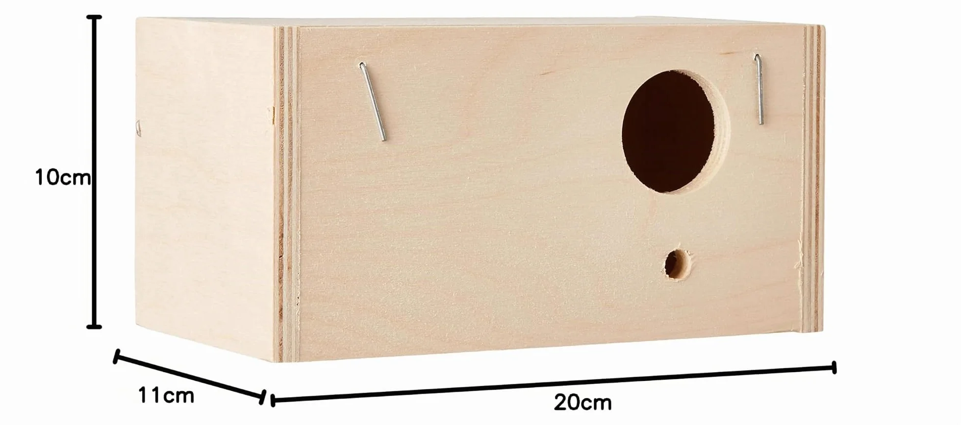 ARQUIVET Nid bois perroquets Maison oiseaux 20 x 11 x 10 cm
