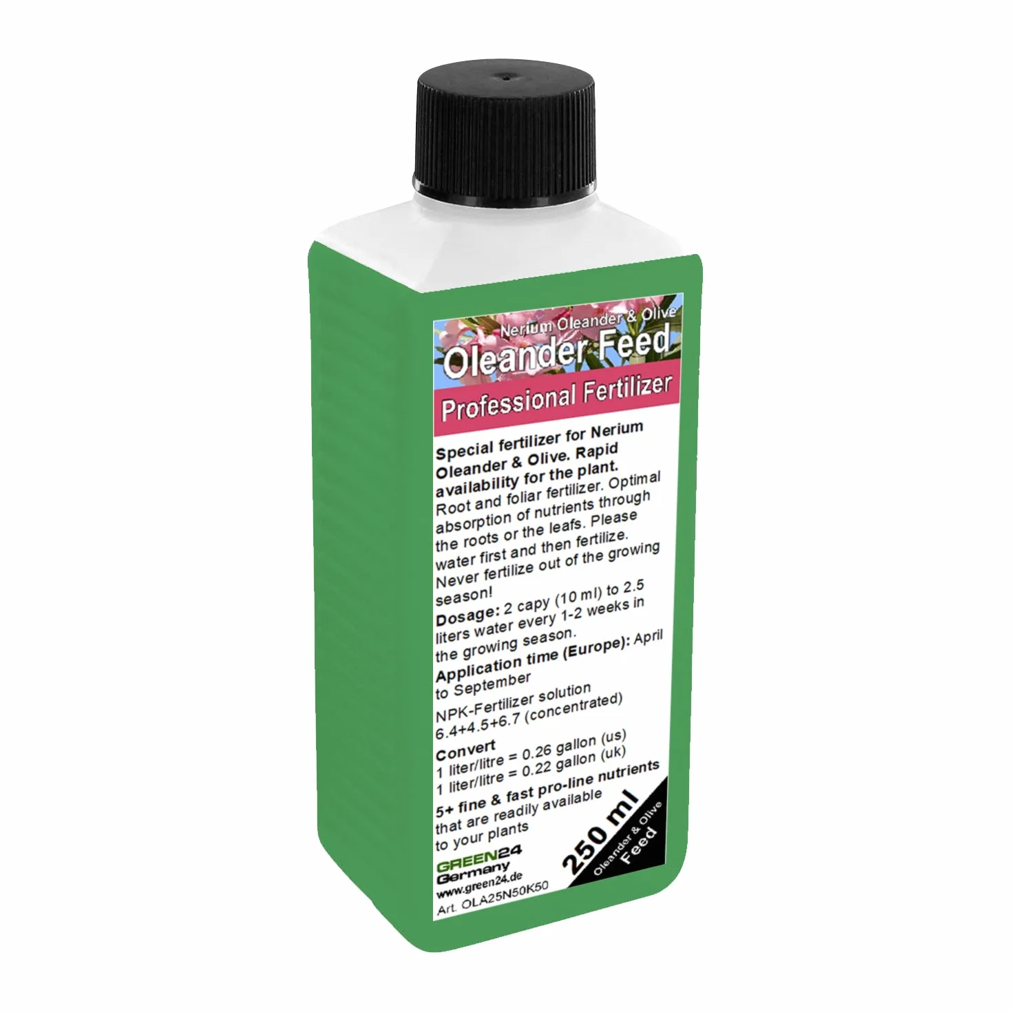 GREEN 24 Engrais laurier-rose liquide HIGHTECH NPK Engrais complet pour laurier-rose 250ml