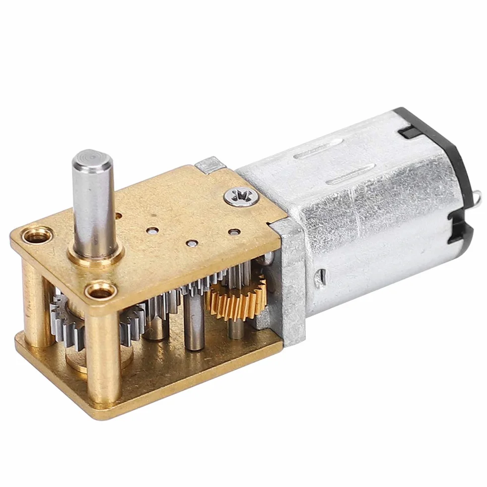 Mini moteur à engrenages en métal N20 DC12V 68RPM réduction de vitesse CW/CCW