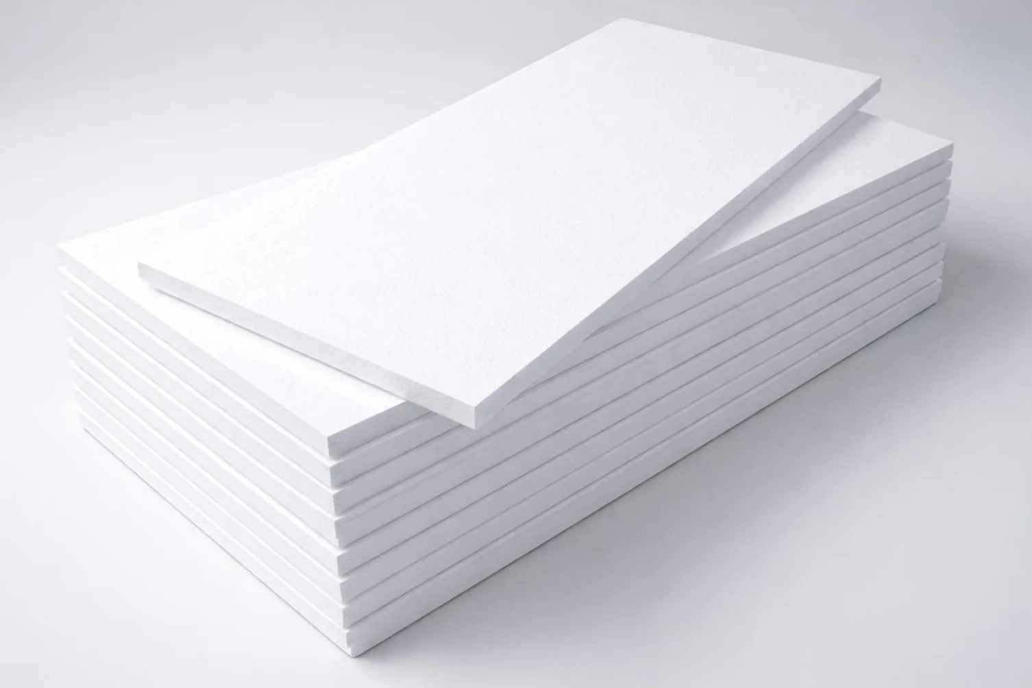 Lot de 10 plaques en polystyrène 100 x 50 cm 1 cm épaisseur 15 kg/m²