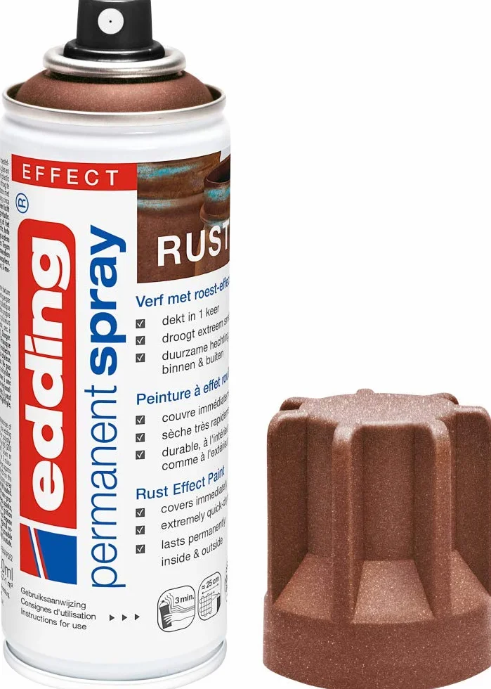 edding 5200 permanent spray rust effect matt 200 ml acrylic paint aerosol spray