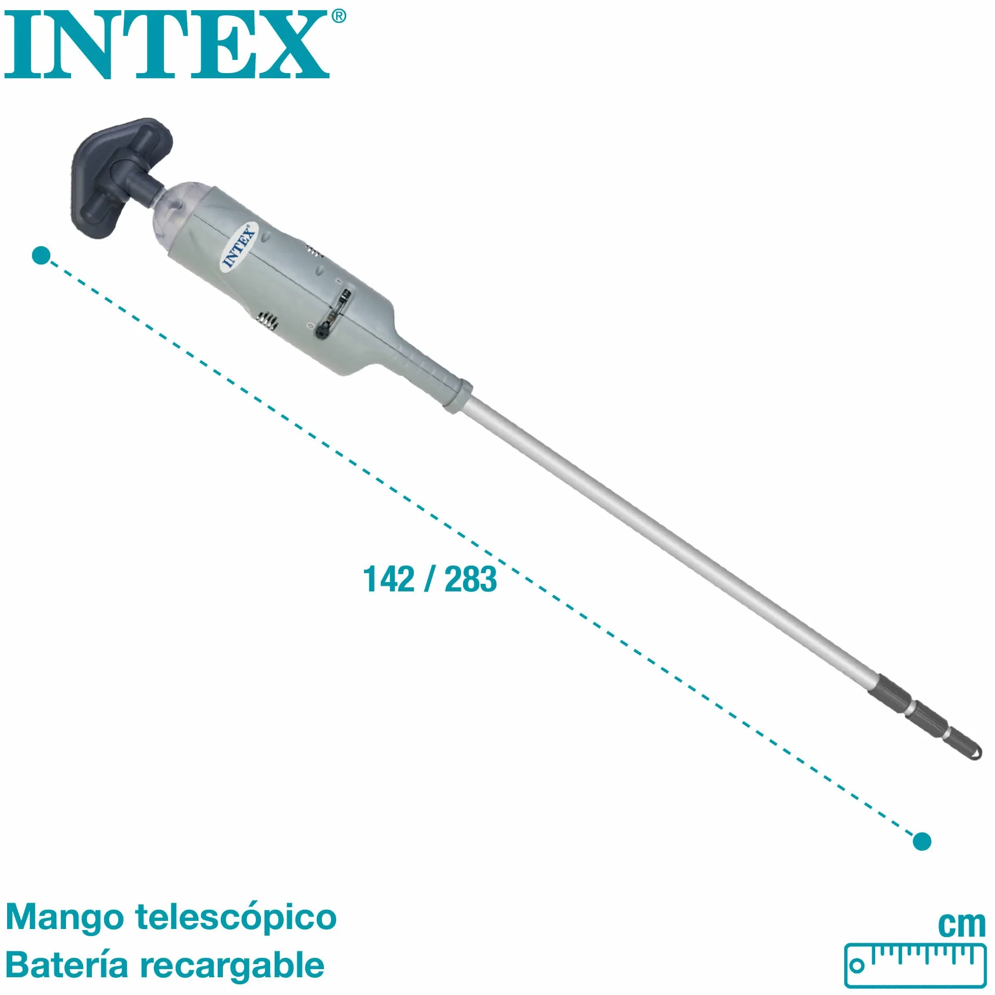 Intex Underwater Handheld Vacuum Cleaner Battery Operated Pool Vacuum Cleaner Grey