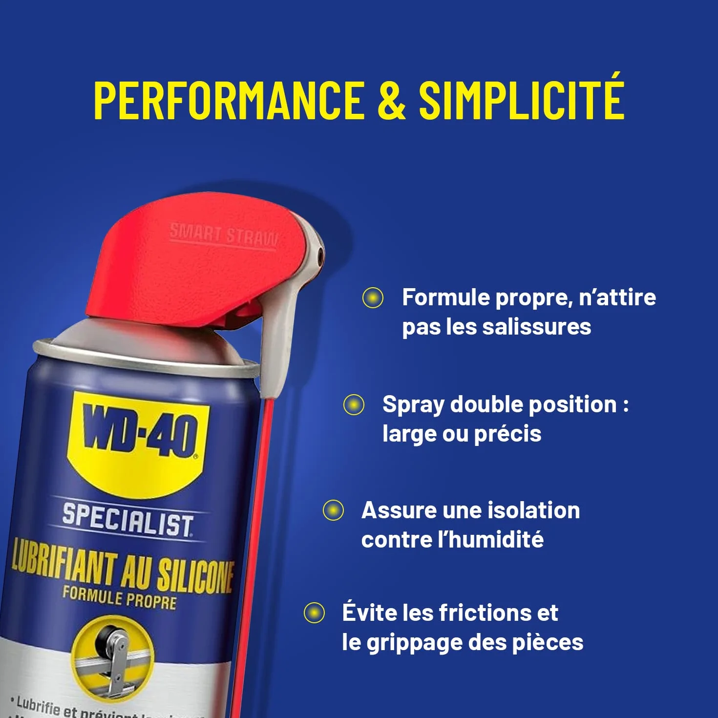 WD-40 Specialist Lubrifiant Au Silicone Spray Double Position 250 ML