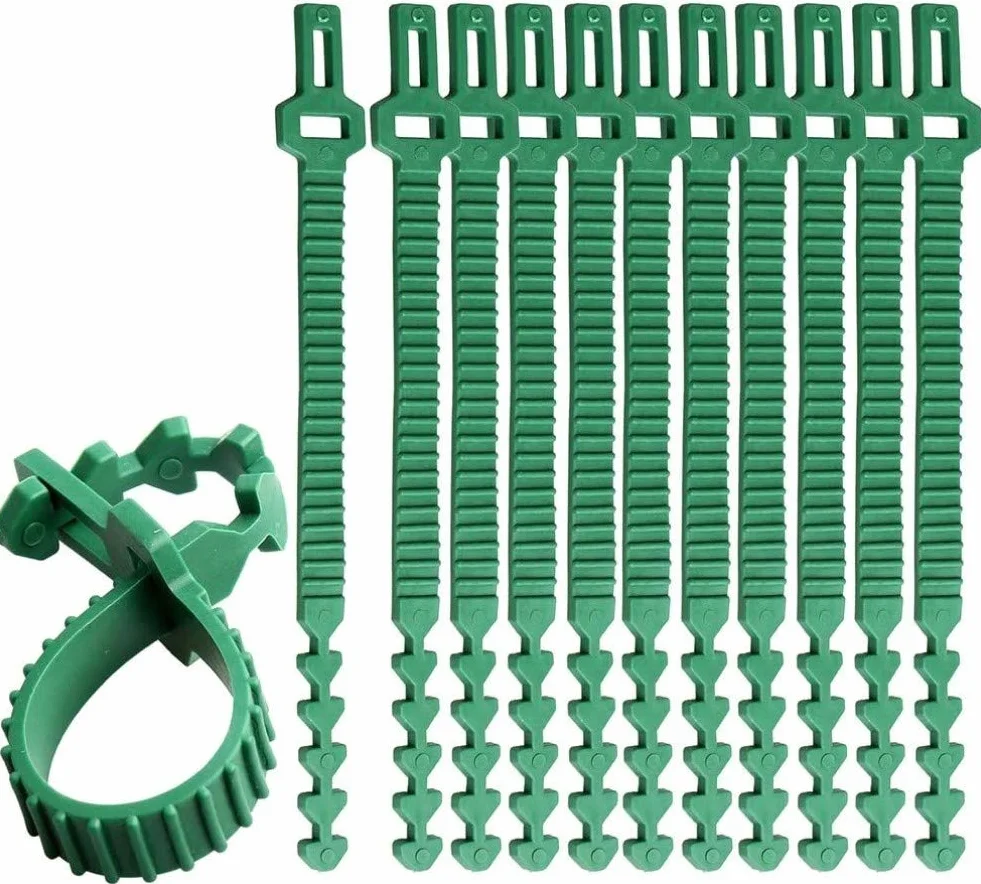 KAHEIGN 10 Pièces À Toute épreuve Attaches Végétales, 35cm Bretelles Ajustables Pour Arbres Liens Pour Plantes De Jardin Interlock Pour Le Support De Rosier Arbustif
