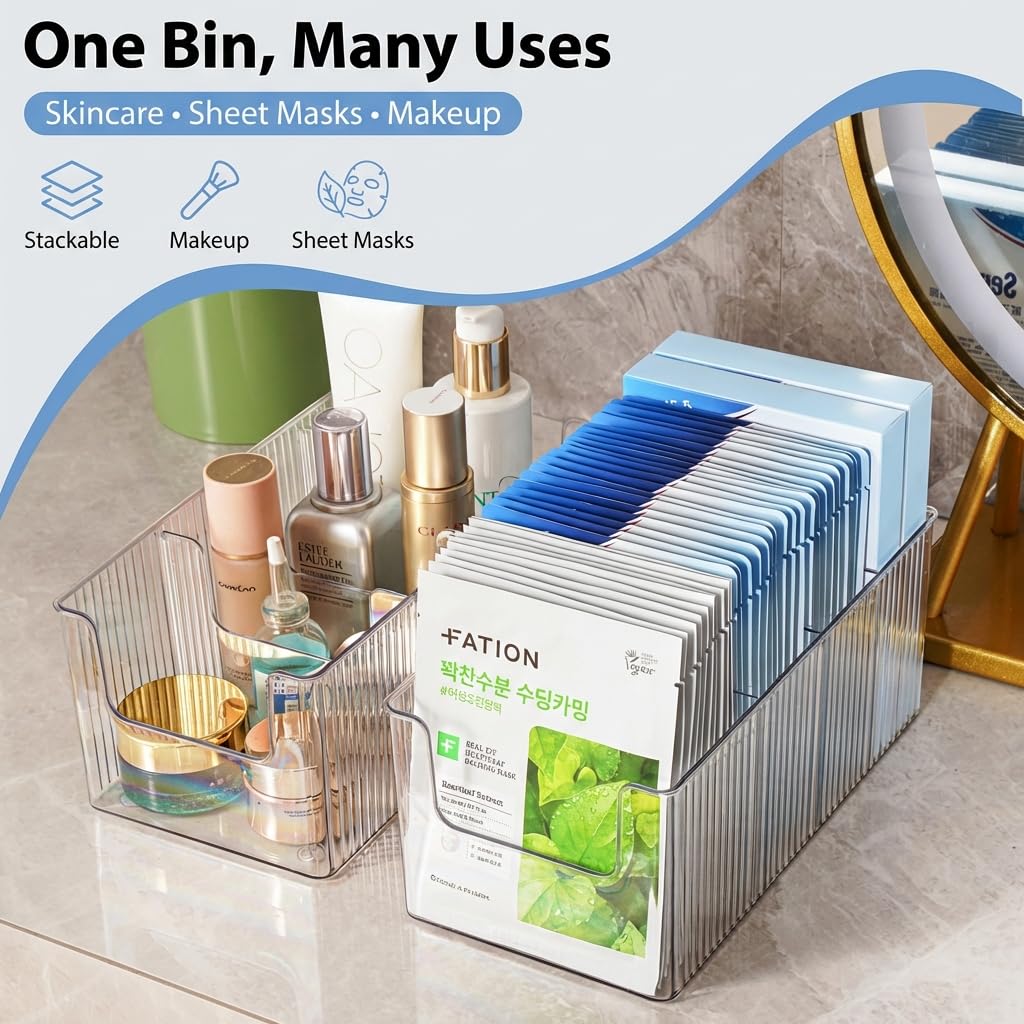 Clear Acrylic Vanity Organizer with Four Compartments