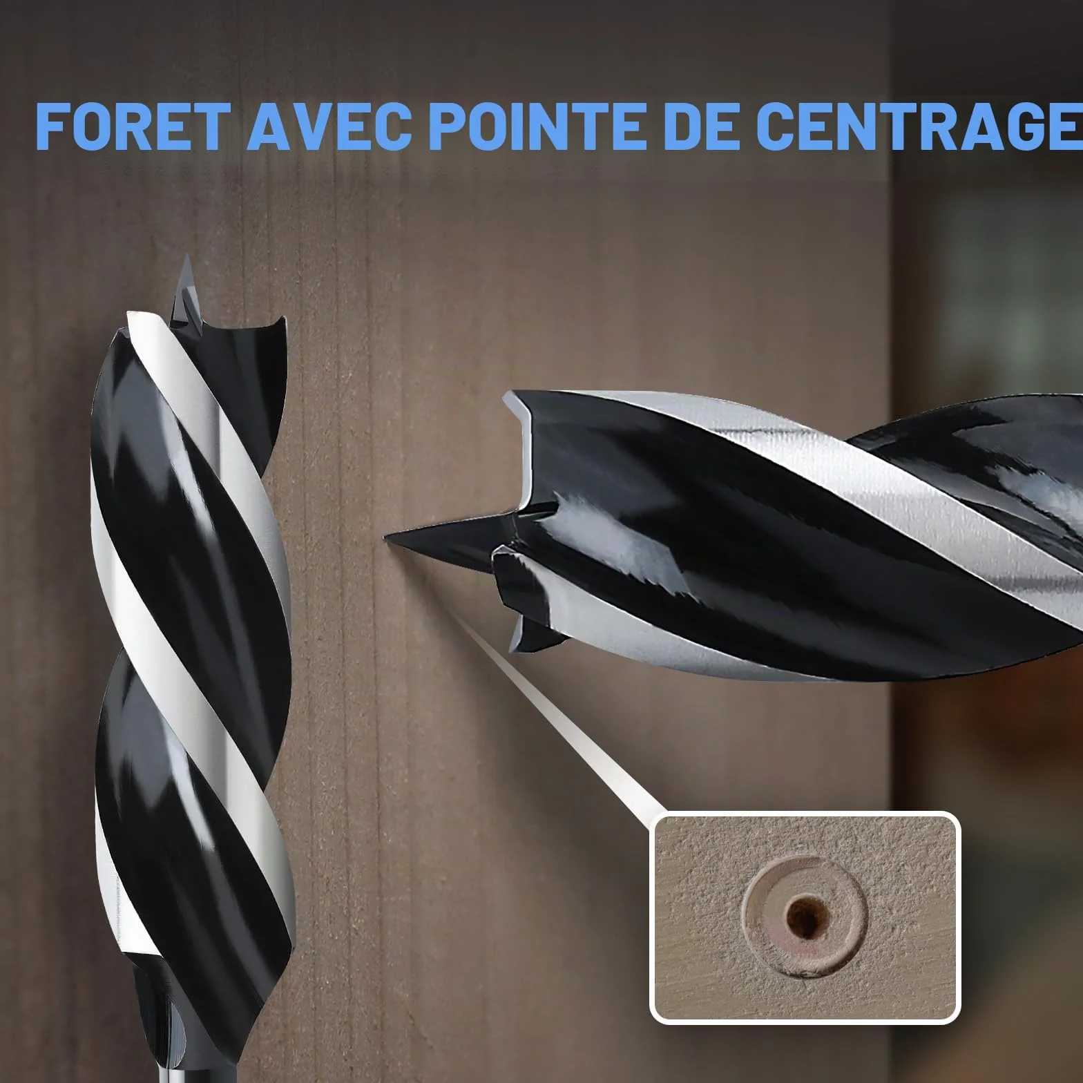 Foret à bois hélicoïdal 10 x 300 mm tige E 9.5