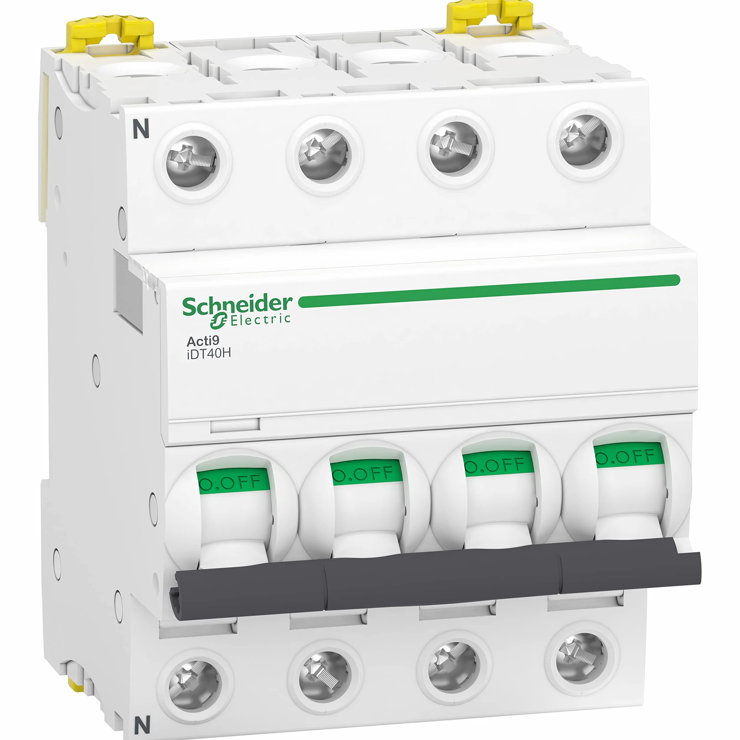 Schneider Electric Acti9 iDT40H disjoncteur modulaire 4P 40A courbe C 10000A/15kA A9P26440
