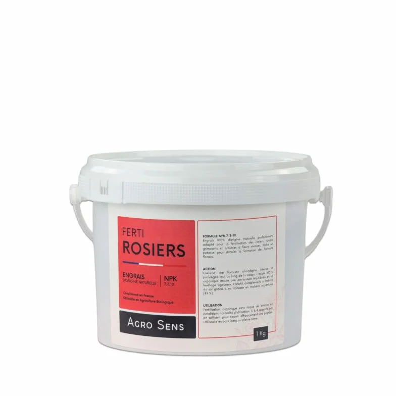 Ferti Rosiers - Engrais pour rosiers et Plantes Fleuries - Seau 1 kg