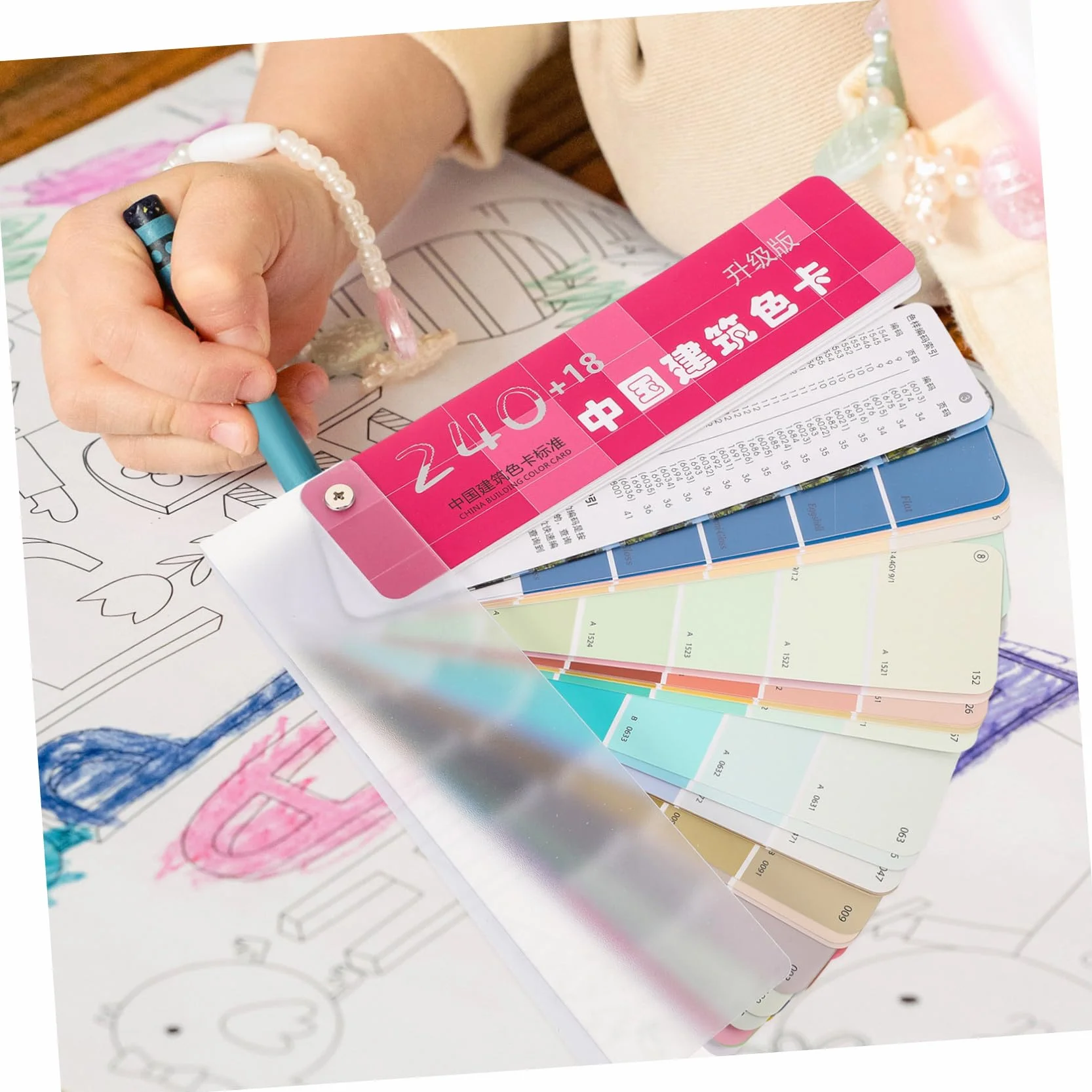 Nuancier Papier Plastique 258 Couleurs Cartes de Couleur Contraste Peinture Architecturale