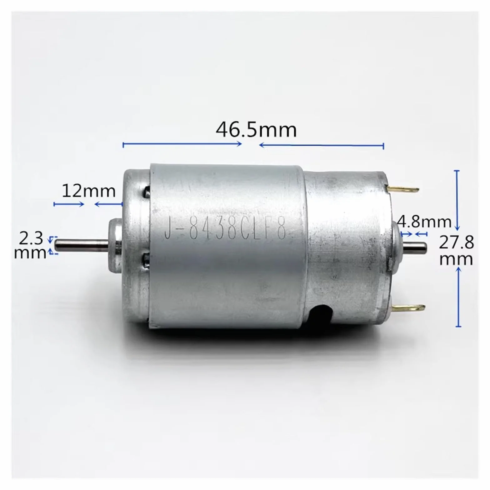 Micro 395 moteur double arbre 2.3mm DC 12V 14.4V 18V 24V 13500 tr/min 28mm Robot balayeuse