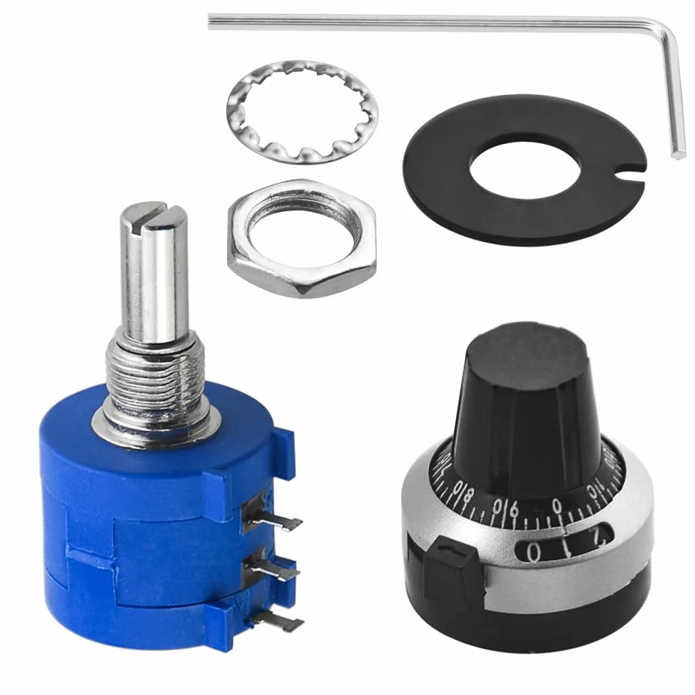Potentiomètre multitour de précision réglable 5K Ohm 10 Tours 3590S-2-502L