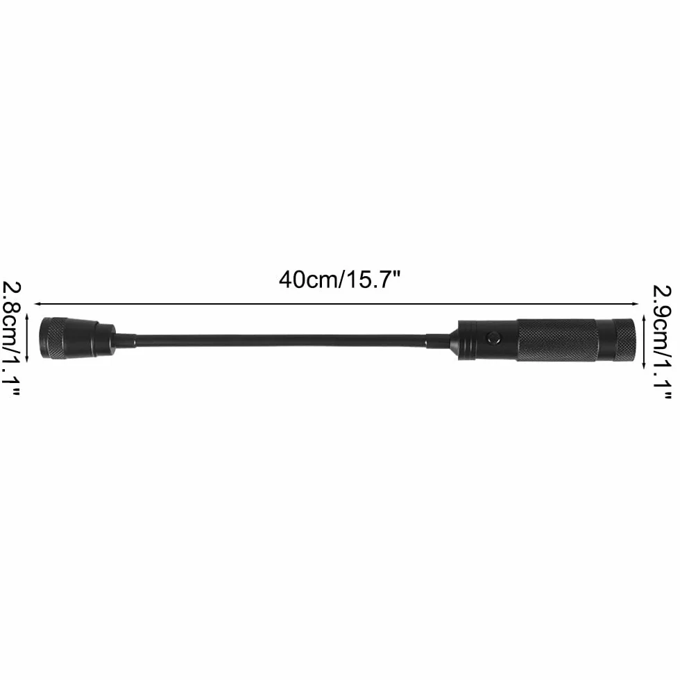 Lampe de Barbecue Télescopique Zoom Col de Cygne Flexible 360° Base Magnétique Extérieur
