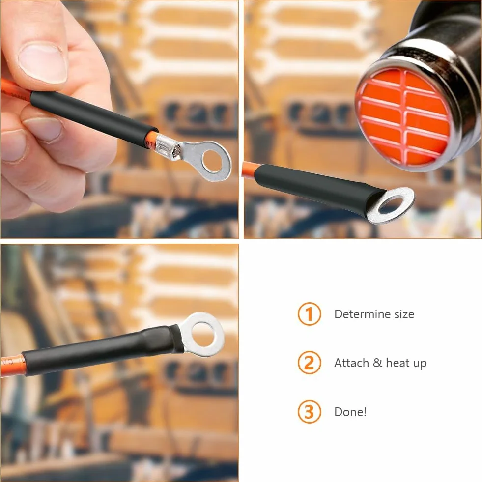 Gaine Thermorétractable 30mm 1.5m Isolation Electrique Tube de Câble Manchon