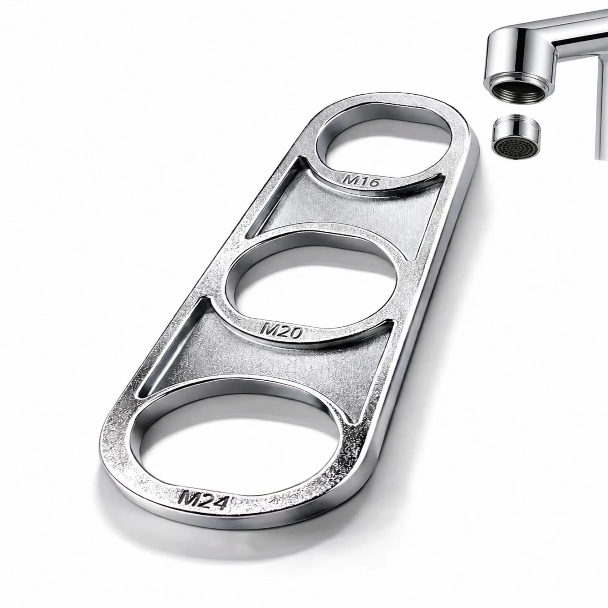 Clé Mousseur Robinet Double Face Métal 6 Tailles M16 M18 M20 M22 M24 M28 Outil Démonter Perlateur Filtre