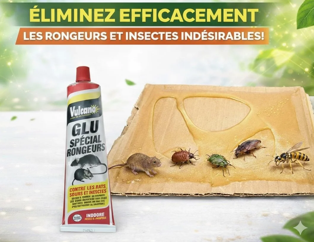 NUISIPRO - Colle Piège Anti-Rongeurs & Insectes – Tube 135 g – Capture Rats, Souris, Cafards, Fourmis, Lézards – Colle Non Toxique et Résistante à l’Humidité