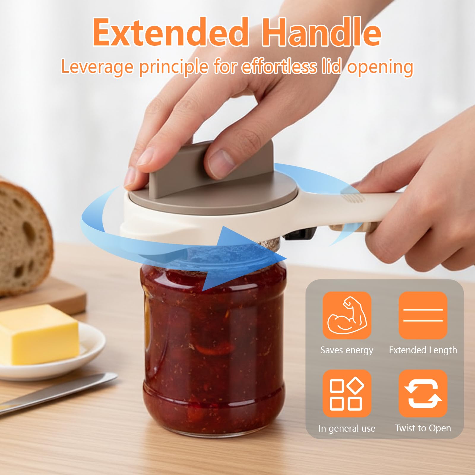 Premium 4-in-1 Stainless Steel Jar & Bottle Opener