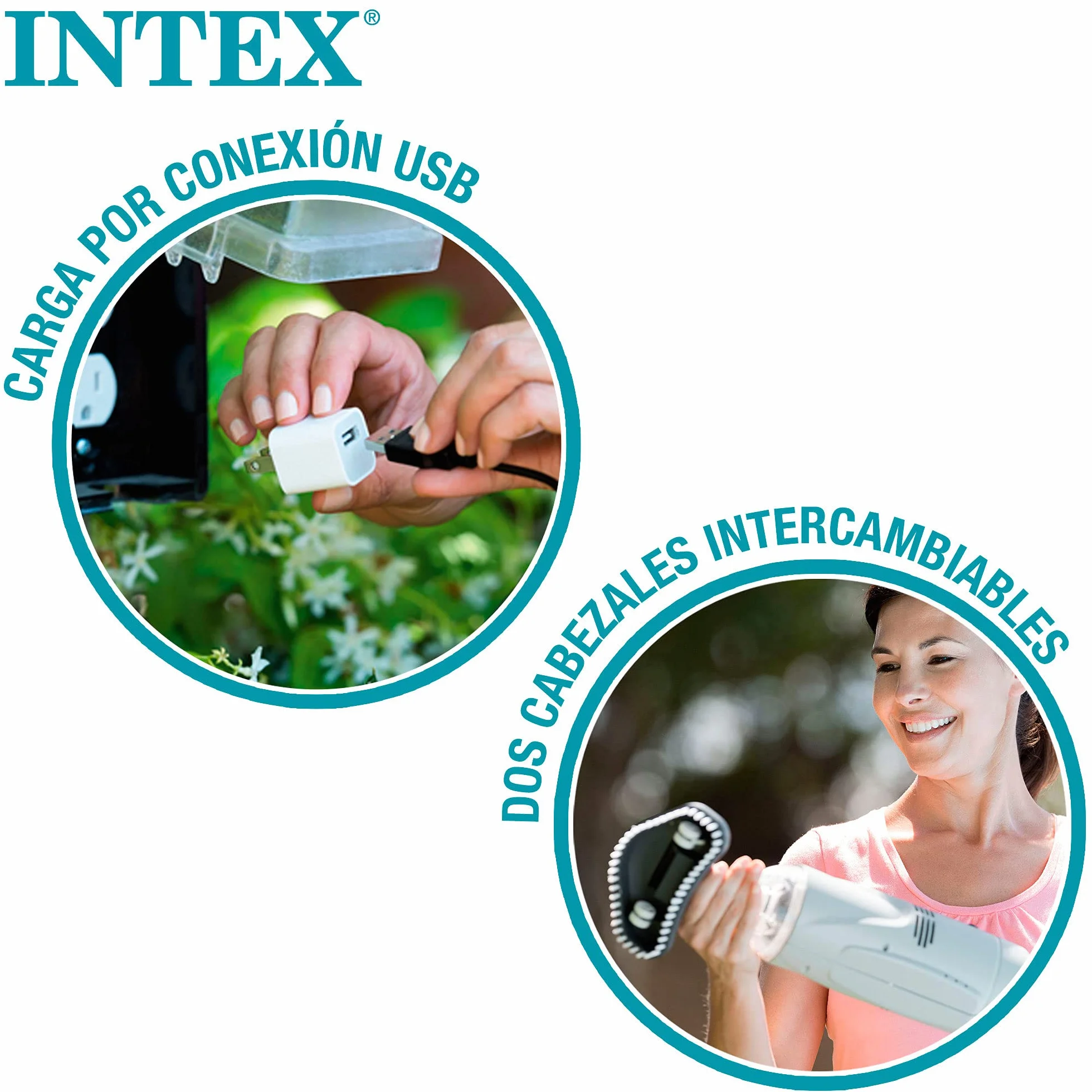 Intex Underwater Handheld Vacuum Cleaner Battery Operated Pool Vacuum Cleaner Grey