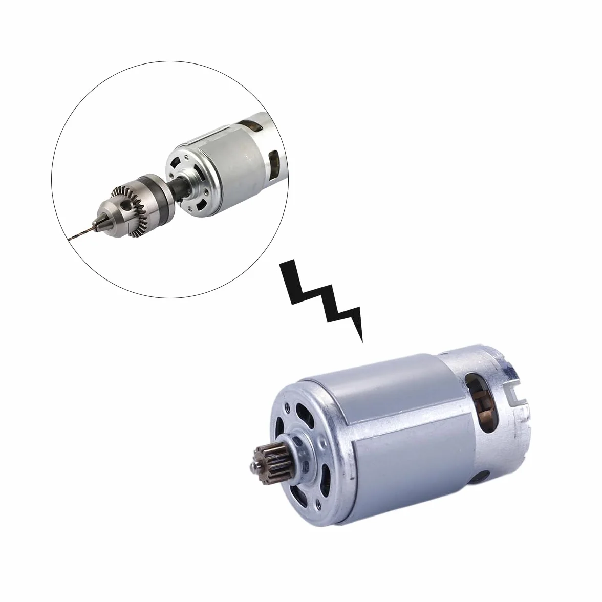 Moteur CC 18 V 14 dents compatible Metabo BS18 perceuse à percussion sans fil