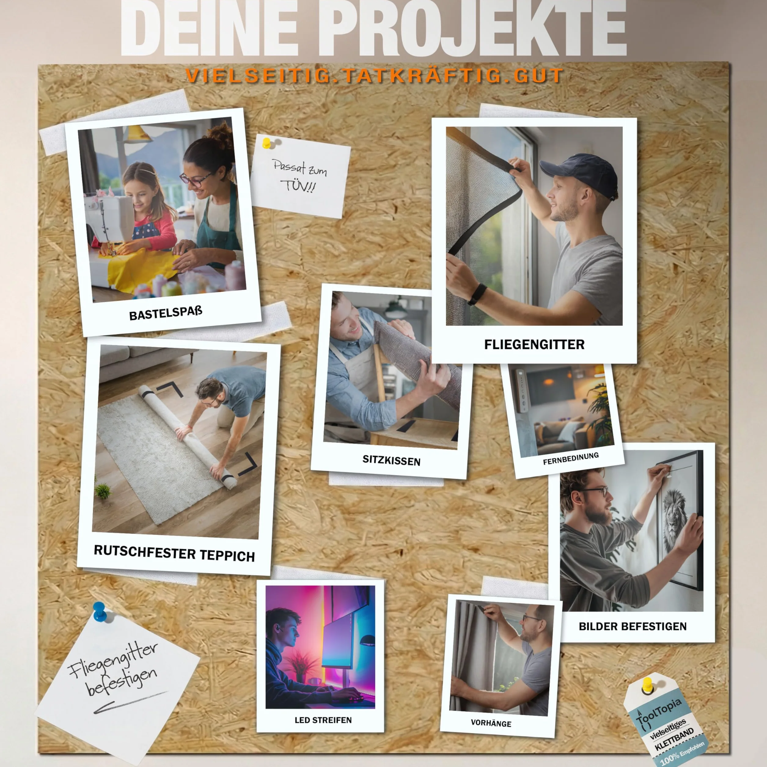 Bande autocollante 3M extra forte 50 mm x 5 m Blanc ruban adhésif bricolage