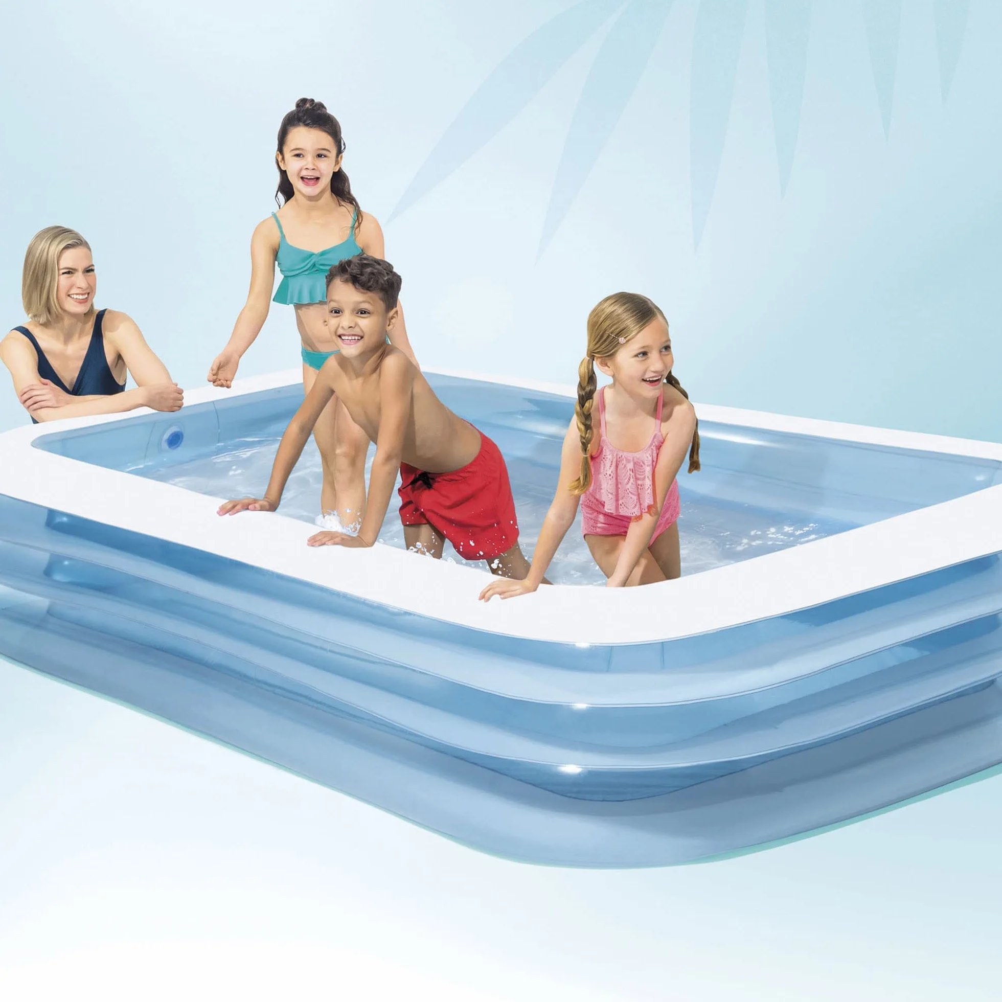 Intex Piscine Rectangulaire Givrée Bleu 305x183x56 cm