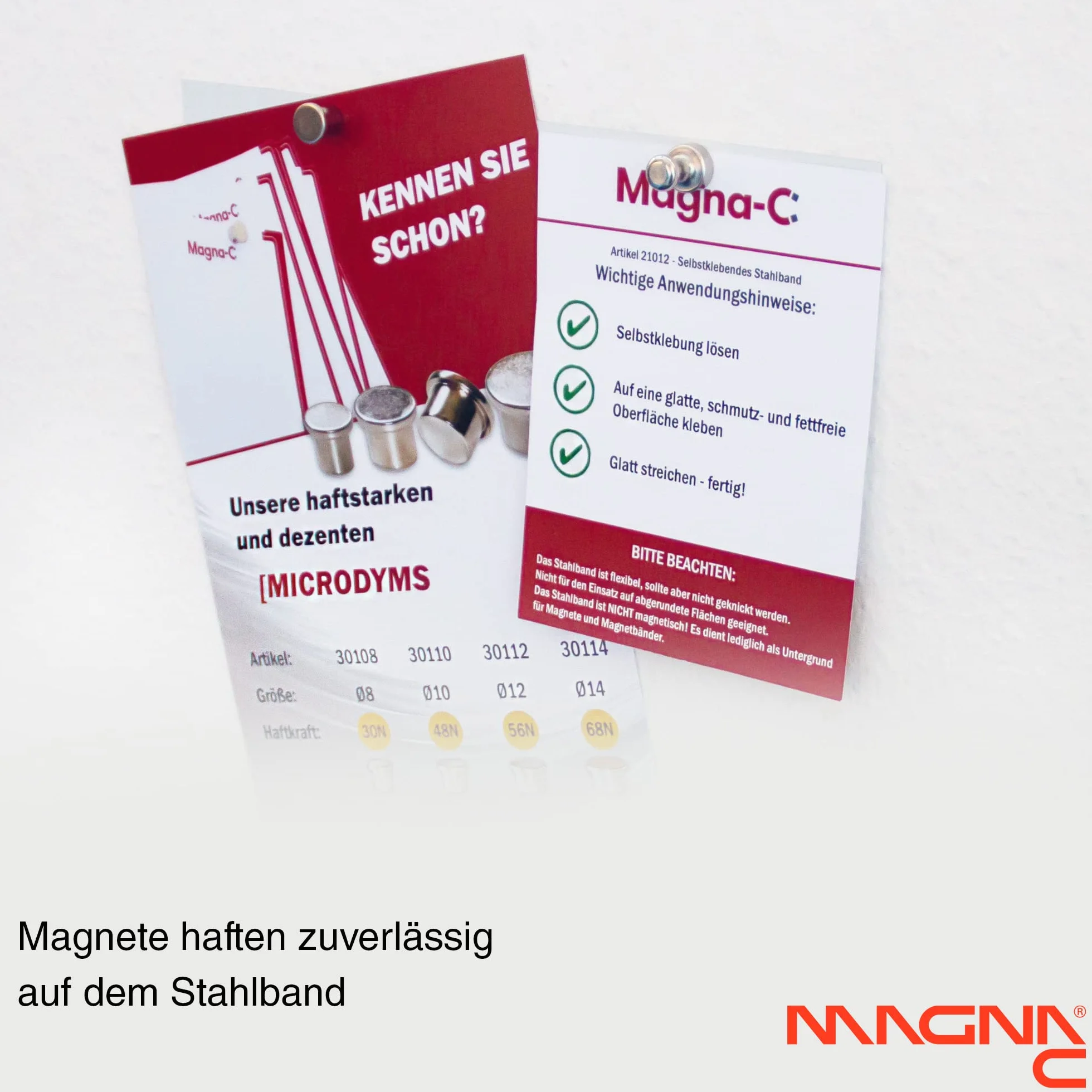 Magna-C® Bande métallique autocollante 10m x 15mm x 1,2mm Blanc pour figurines étagères Tonies®