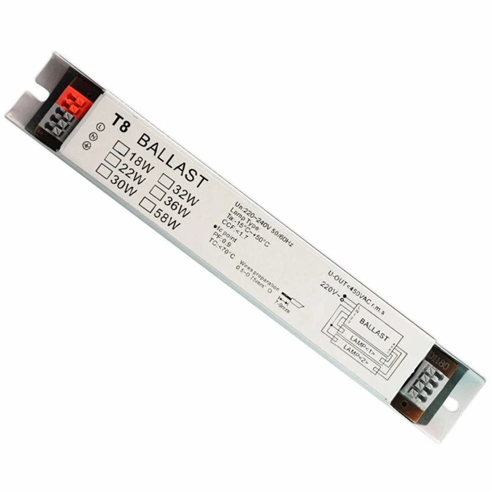 Ballast électronique pour Lampe Fluorescente T8 220-240V AC 2x36W