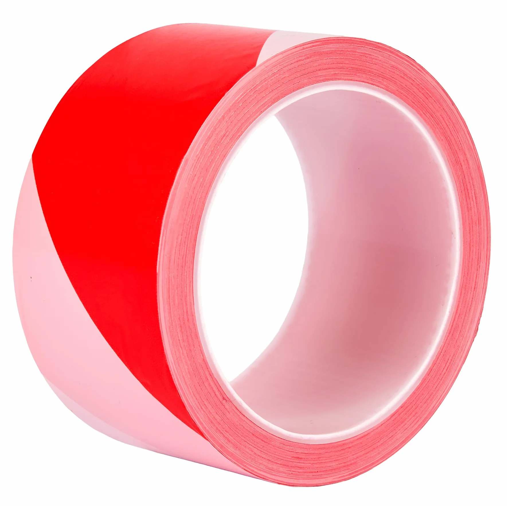 Flandria Rubalise Rouge et Blanc 50mm x 100m Mandrin Plastique Ruban Balisage Chantier LDPE 32 Microns Haute Résistance Extérieur