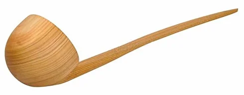Louche en bois de cerisier naturelle pour cuisine et sauna