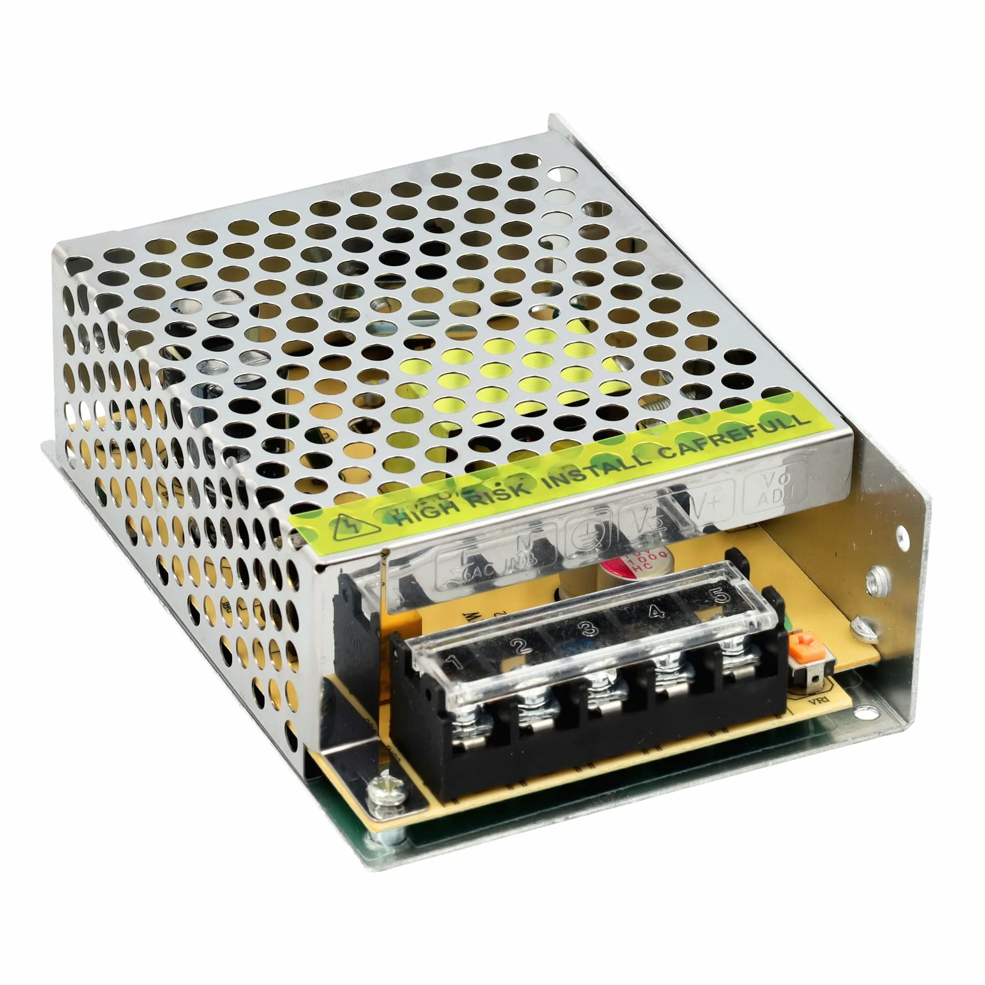 Transformateur d'Alimentation 110/220V AC à 12V DC 60W 5A IP20 pour Bande LED, Néon
