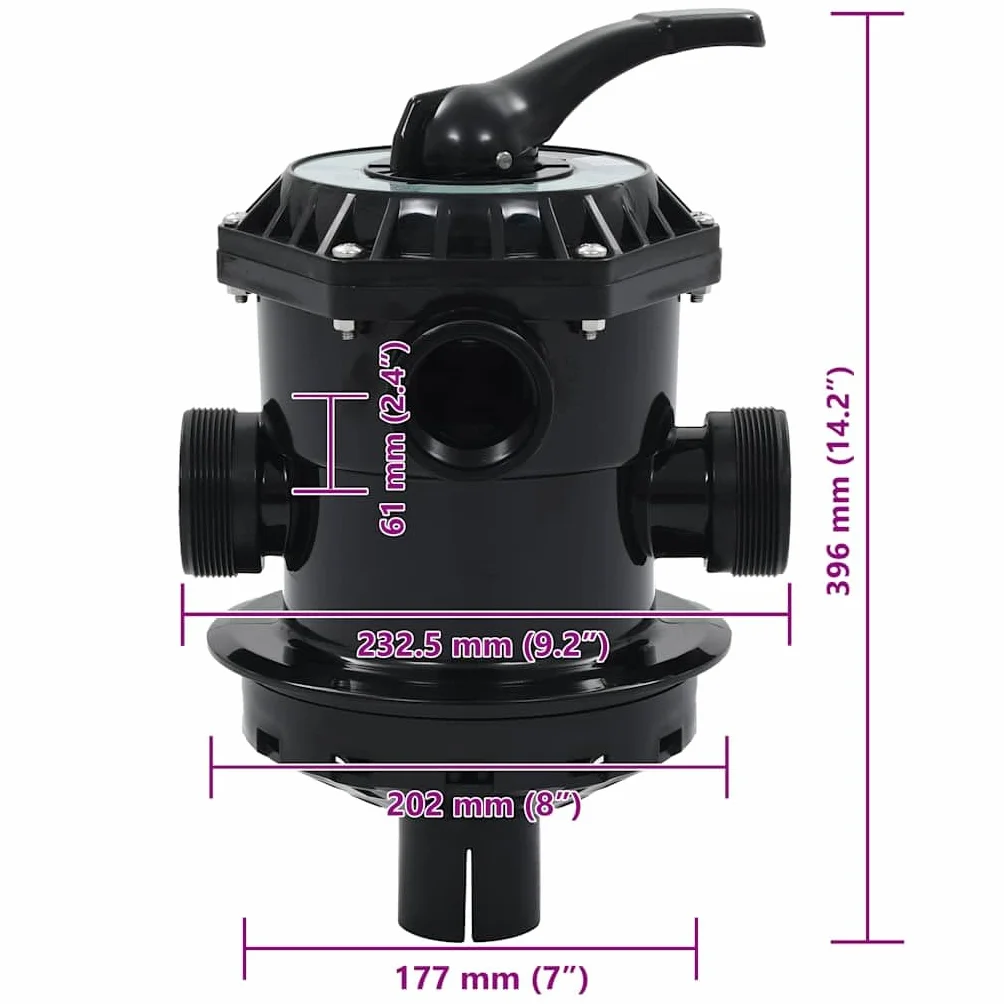 Soupape à 6 voies ABS 1,5 pour filtre à sable