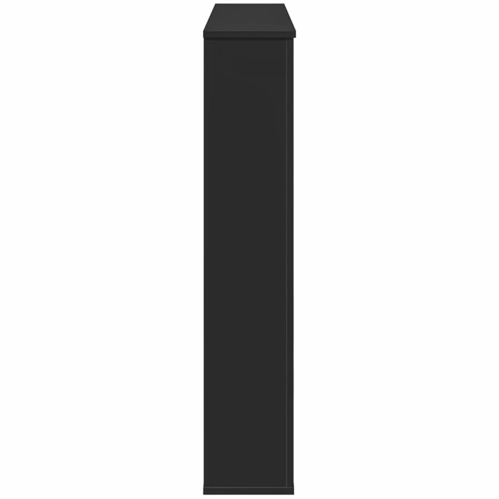 Cadre de cheminée noir 100x20x100 cm bois d'ingénierie