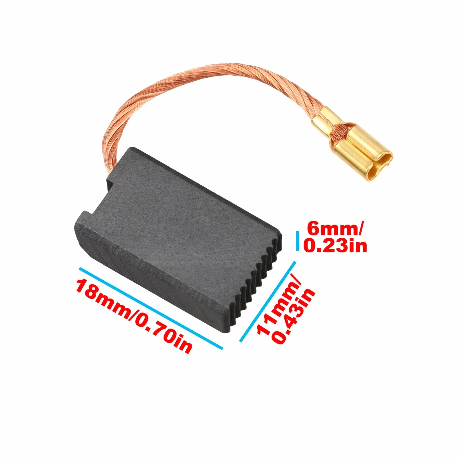 ECSiNG Balais de Charbon pour Meuleuse d'Angle RC-439 6 x 11 x 18 mm Compatible Einhell Expert TE-AG 125 CE