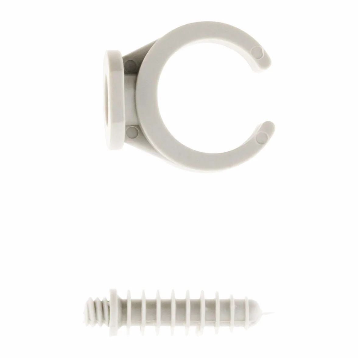 Zenitech Lot de 50 clips avec chevilles Ø20mm Gris