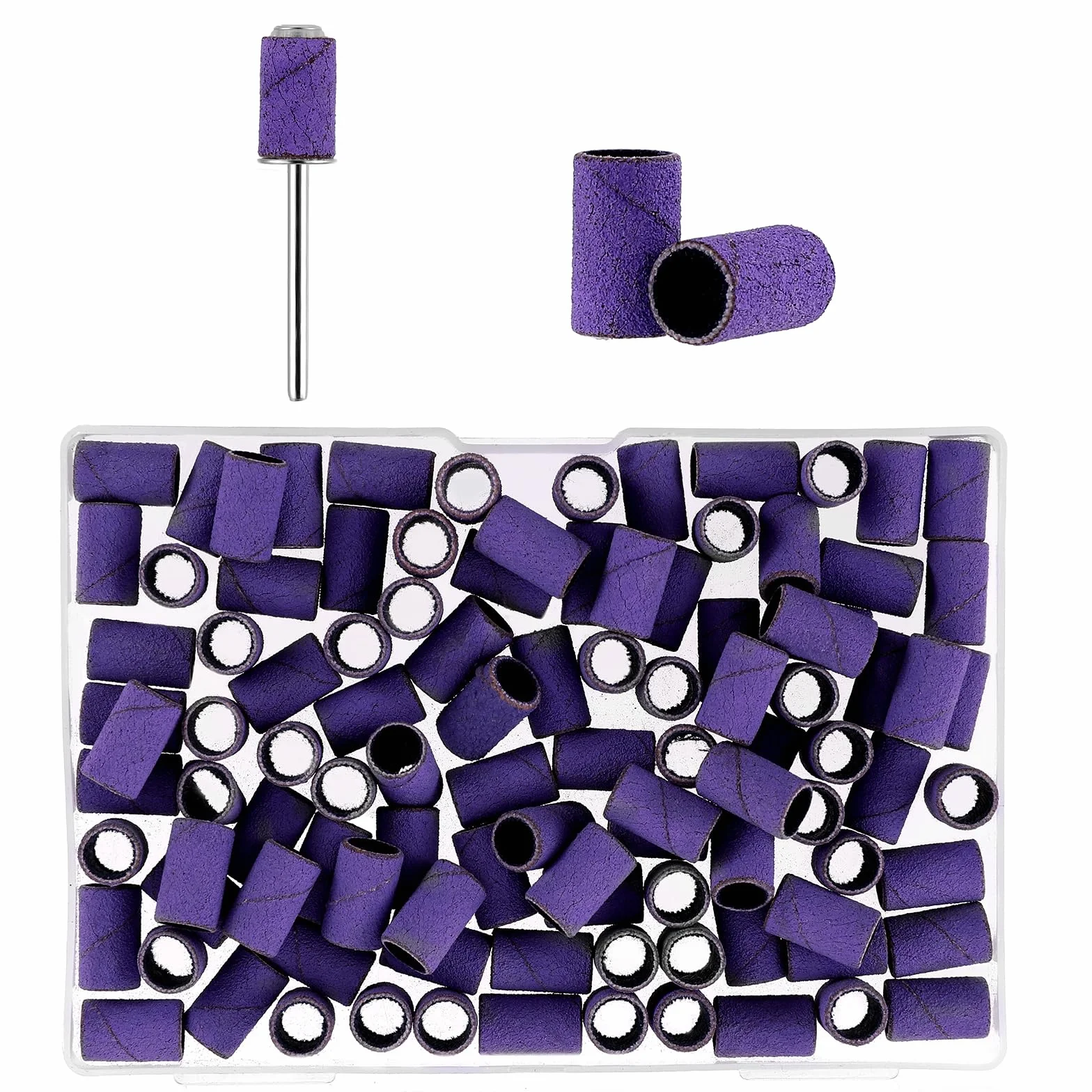 Prasacco 240 GRIT capuchons de ponçage pour fraiseuse à ongles 6,5 mm manchons abrasifs