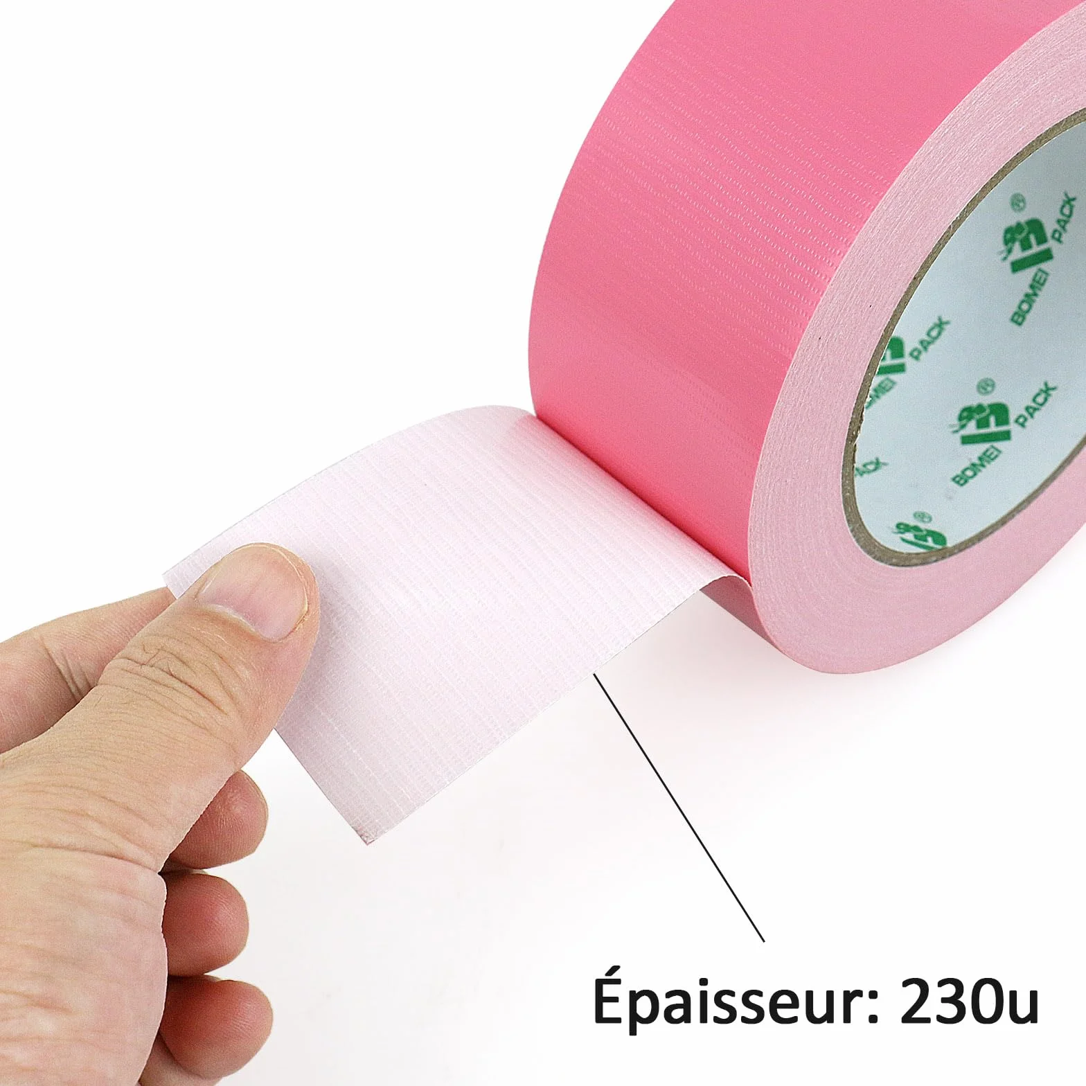 BOMEI PACK Duct Ruban adhésif en tissu renforcé 2R 2in*25m Rose