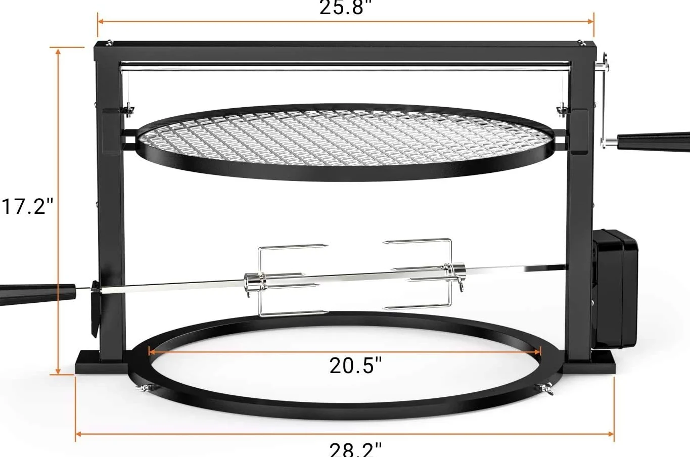 onlyfire Santa Maria Tournenroche/Rotissoire Kit pour Weber 57 cm Barbecue Charbon Bouilloire Grills