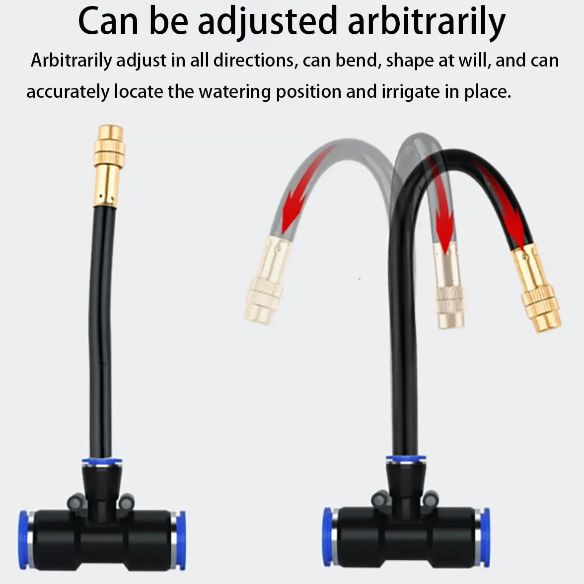 Buse de brumisation, Dujelixa Buse de pulvérisation en laiton 40 cm, réglage universel, pour systèmes d'arrosage, pour systèmes d'arrosage avec tuyau d'eau de 8 mm de diamètre extérieur (20 pièces)