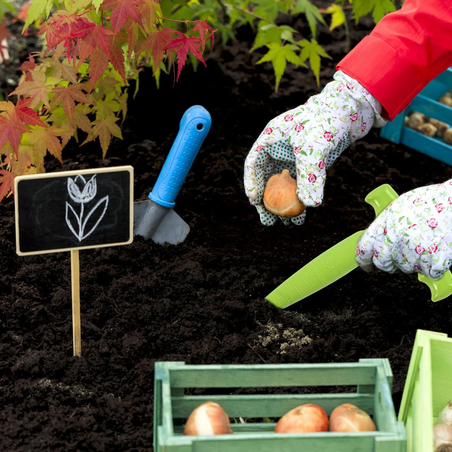 Dereine Outil Jardinage Plantoir, Plantoir Jardinage, Plantoir a Bulbe Jardinage, Plantoir de Jardin, Plantoir, Aides à la Culture des Plantes Succulentes et des Plantes de Jardin