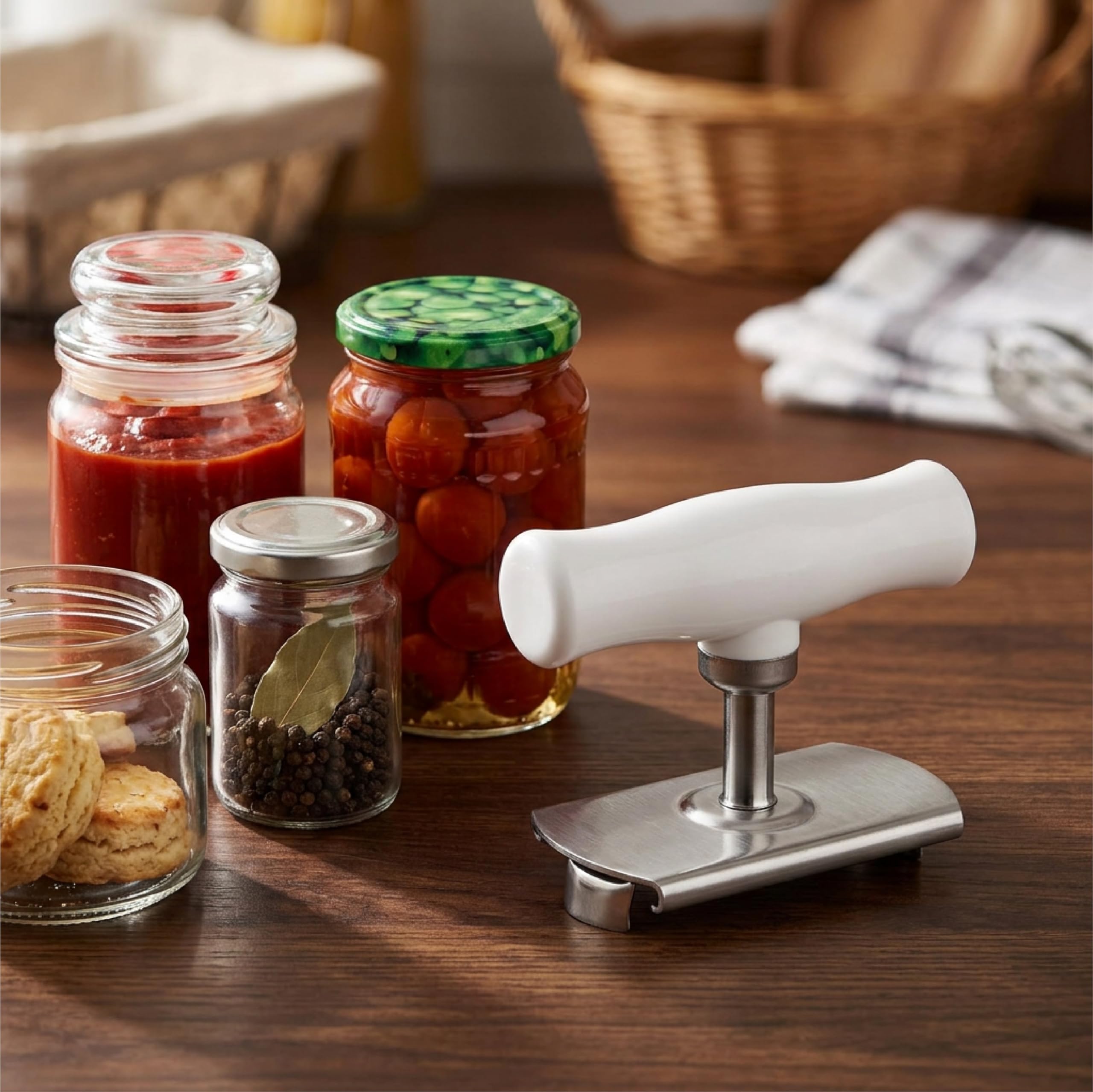 Effortless Stainless Steel Jar & Bottle Opener