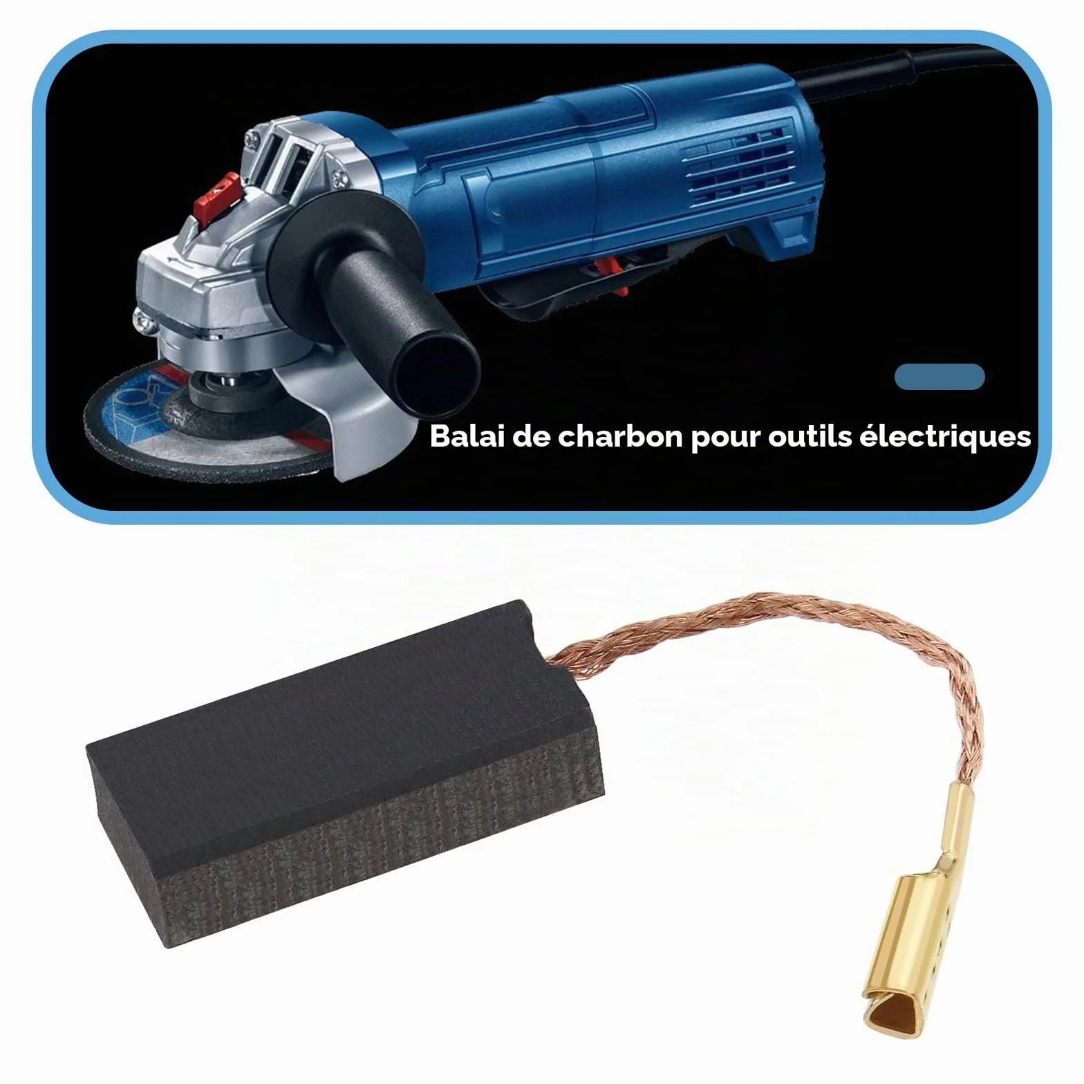 Balais de Charbon Compatible Bosch GWS 7 125 Meuleuse 5x8x18mm Lot de 4