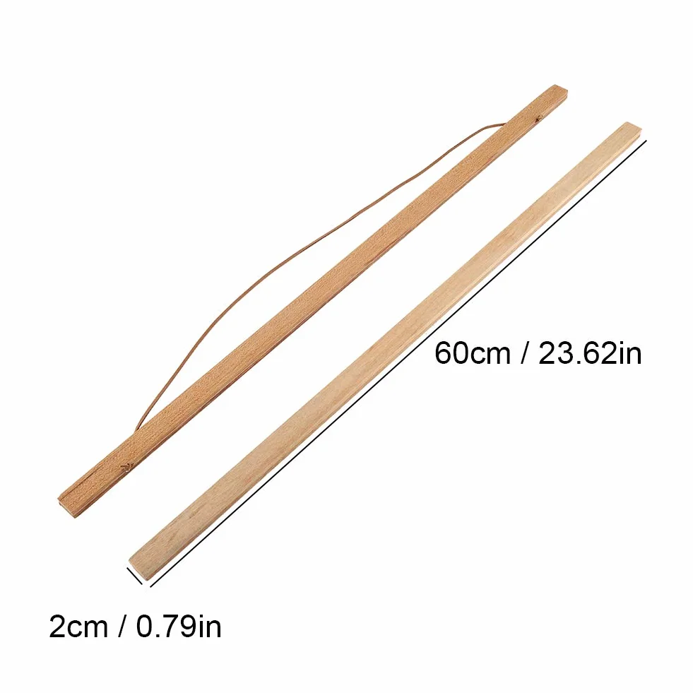 Porte-Affiches Magnétique en Bois Lot de 4 Bandes 60CM