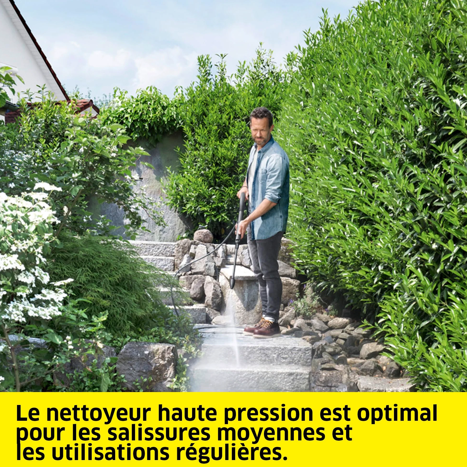 Kärcher Nettoyeur Haute Pression K 5 Classic Car & Home, Pression : 145 bar, Débit : 500L/h, Surface : 40m²/h, Filtre à Eau, Poids : 5.6kg, Pistolet Haute Pression, Rotabuse, Lance VP, Kits Car & Home