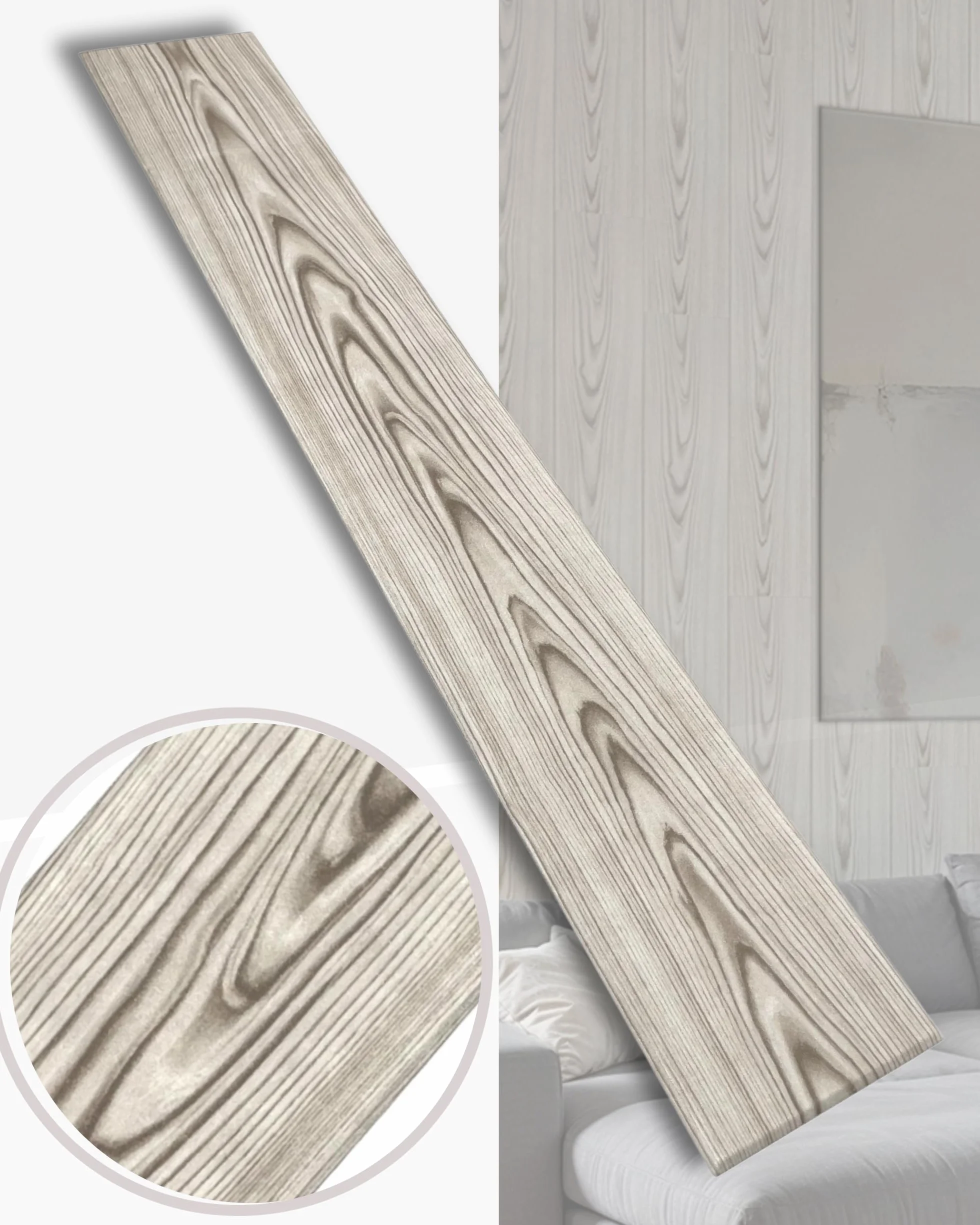 Panneaux de plafond 2 m² Aspect bois Polystyrène 100 x 16,7 cm Lot de 12 PP-111 Couleur cendrée