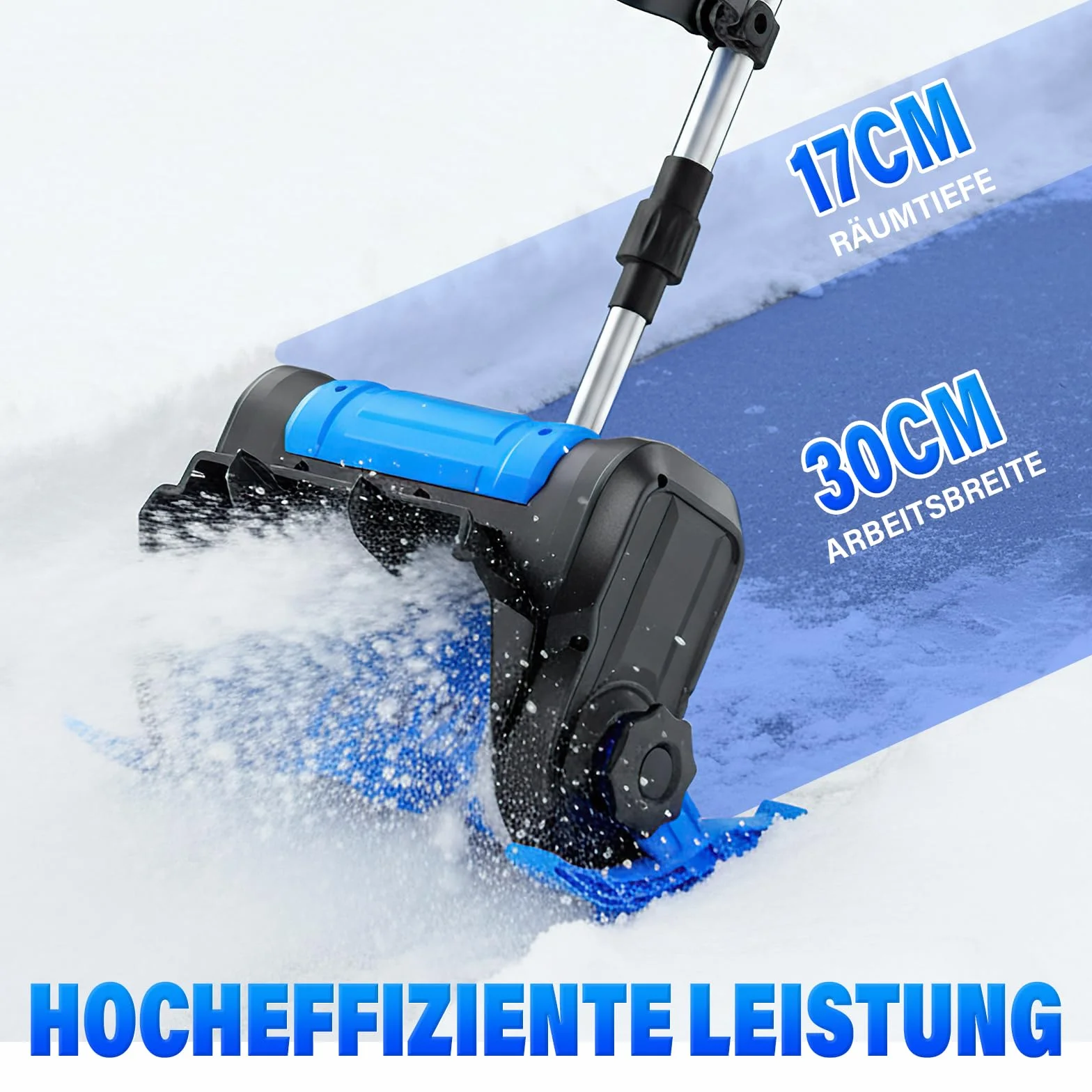 Makita 21 V Souffleuse à Neige sans Fil 1000W, Largeur 30 cm, Distance 8,5 m