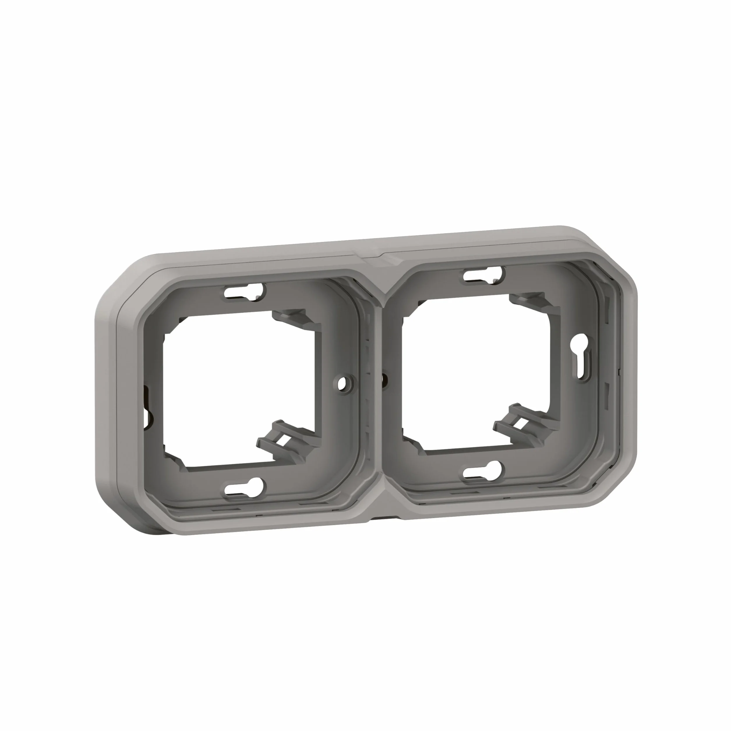 Legrand Plexo Plaque d'Encastrement 2 Postes Horizontal ou Vertical Gris 069683L