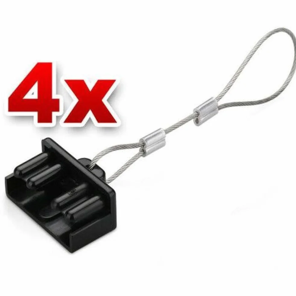 Lot de 4 cache-poussière pour prise de batterie 50 A Anderson - Capuchon de protection en PVC ignifuge