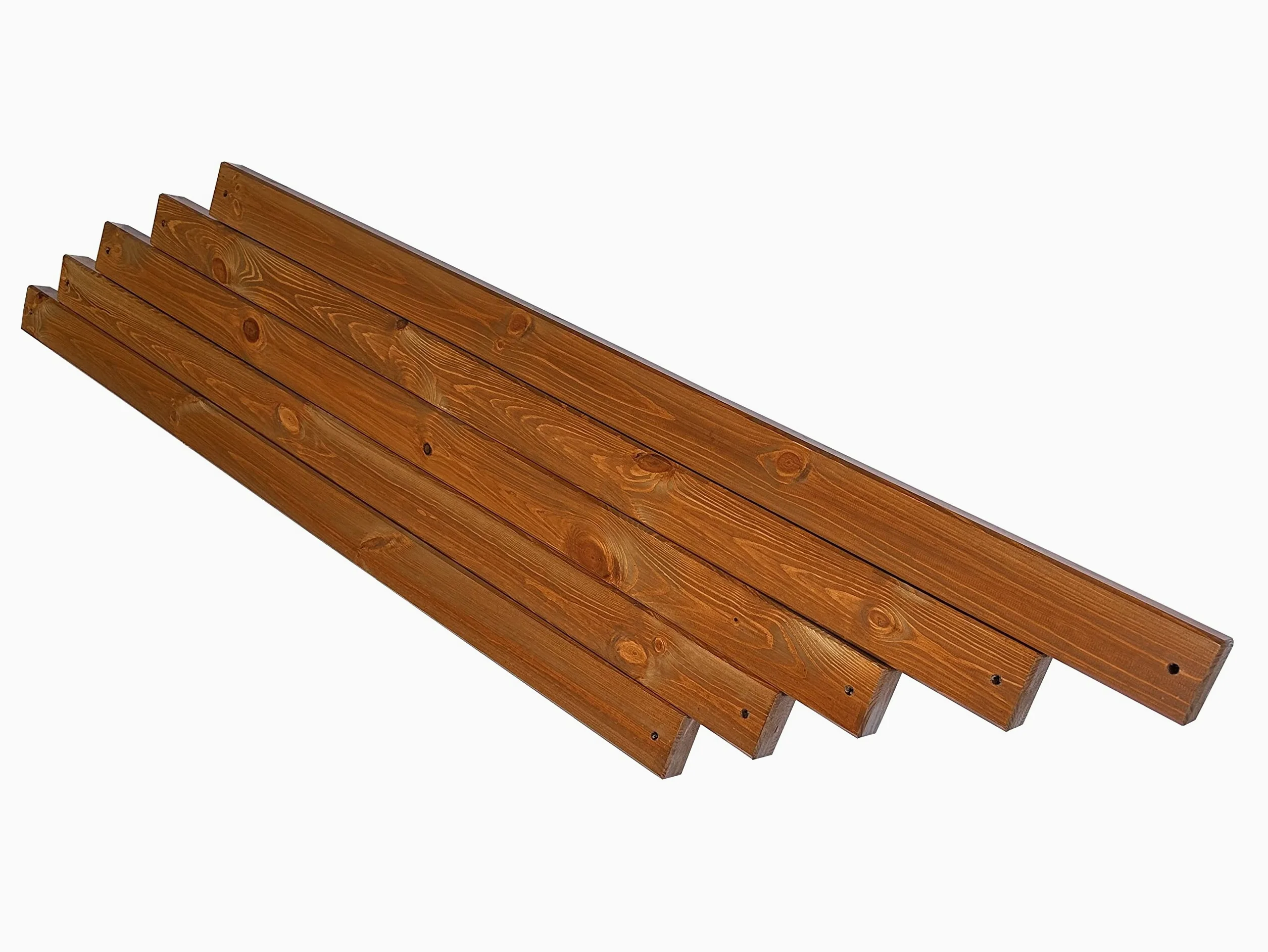 Lot de 5 planches pour banc de jardin imprégnées – Convient à tous les bancs sans dossier – Planches résistantes aux intempéries pour supports de banc de jardin (teck, 200 cm)